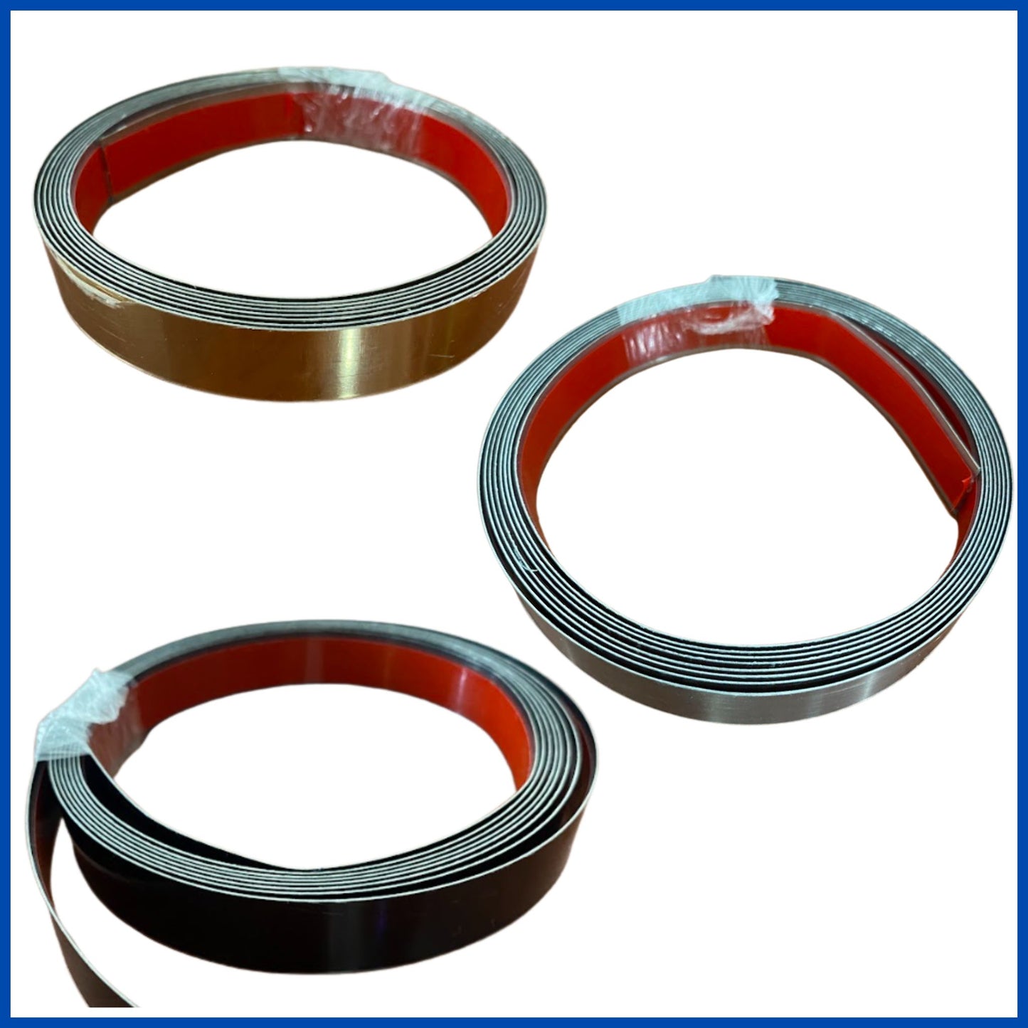 Cinta adhesiva decorativa para puertas y/o ventanas acero Inox (Multiusos)