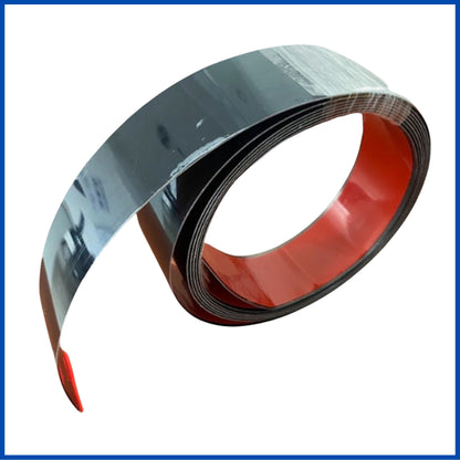 Cinta adhesiva decorativa para puertas y/o ventanas acero Inox 40mm. (Multiusos)