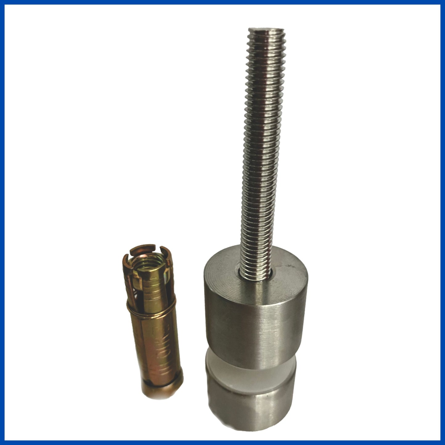 Conector muro vidrio con chapeton || C012