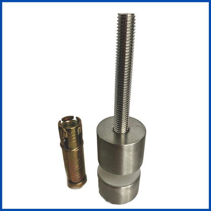 Conector muro vidrio con chapeton || C012