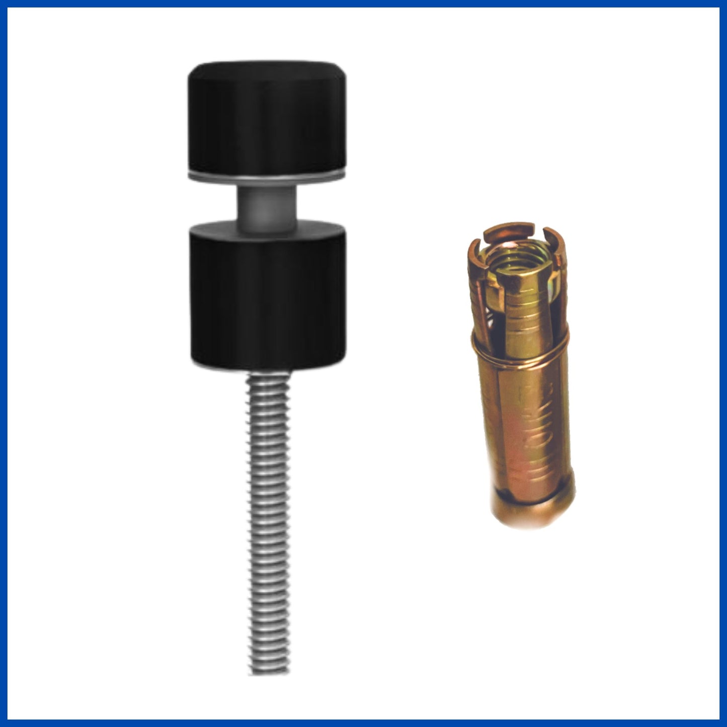 Conector muro vidrio con chapeton || C012