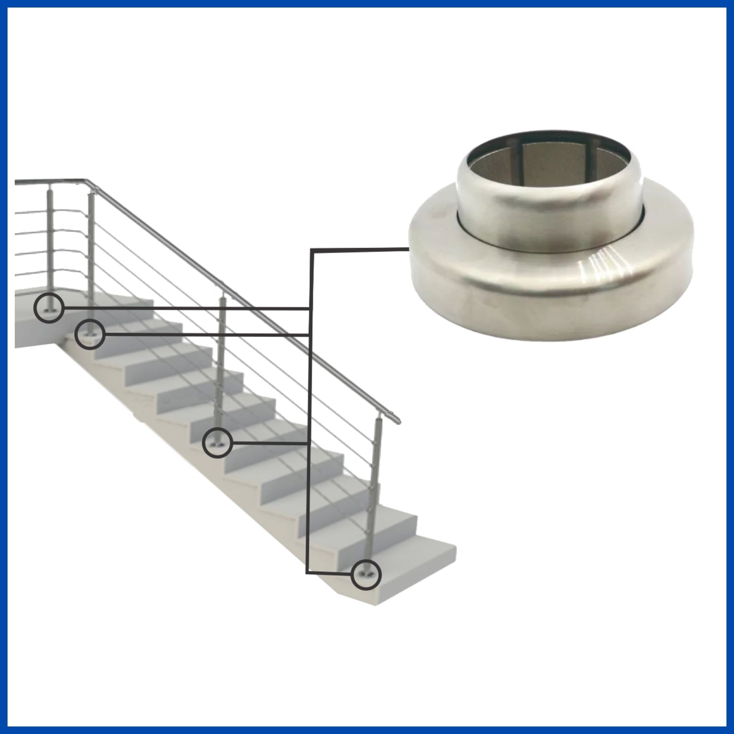 Brida con tapa de 1 1/2"