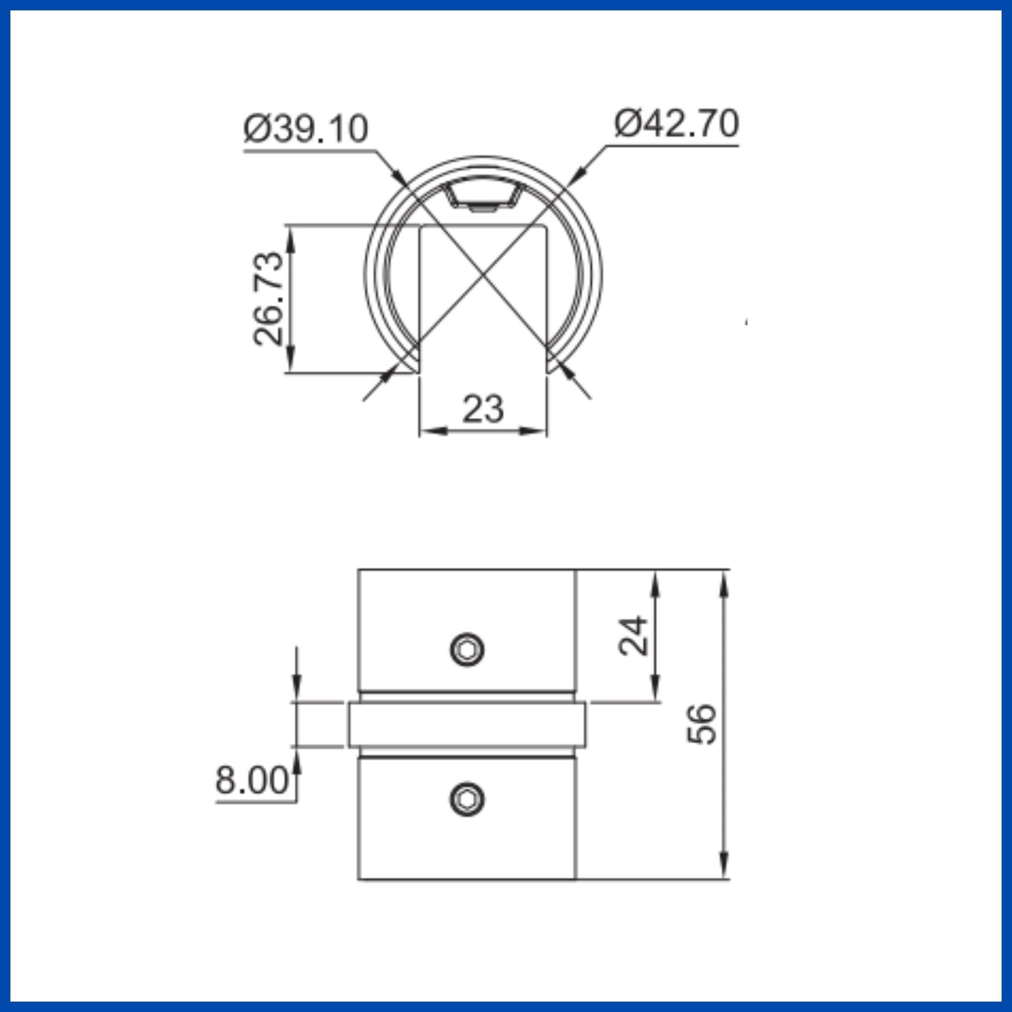 Conector tubo ranurado
