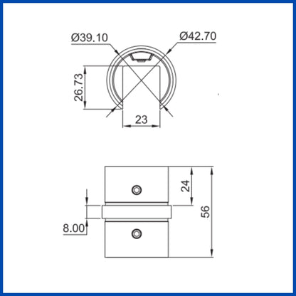 Conector tubo ranurado