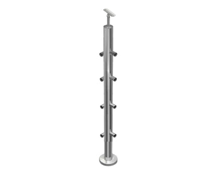 Poste armado con  4 conectores para tubo de 1/2"