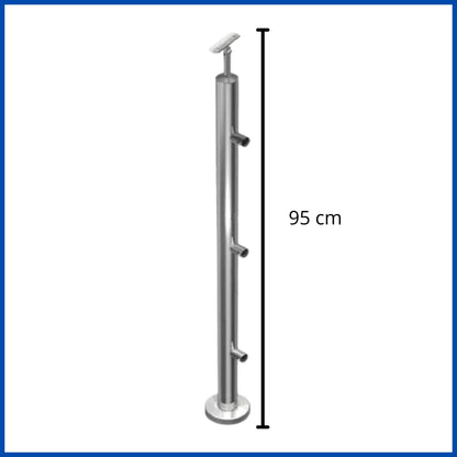 Poste 3 conectores para tubo de 1/2" centro