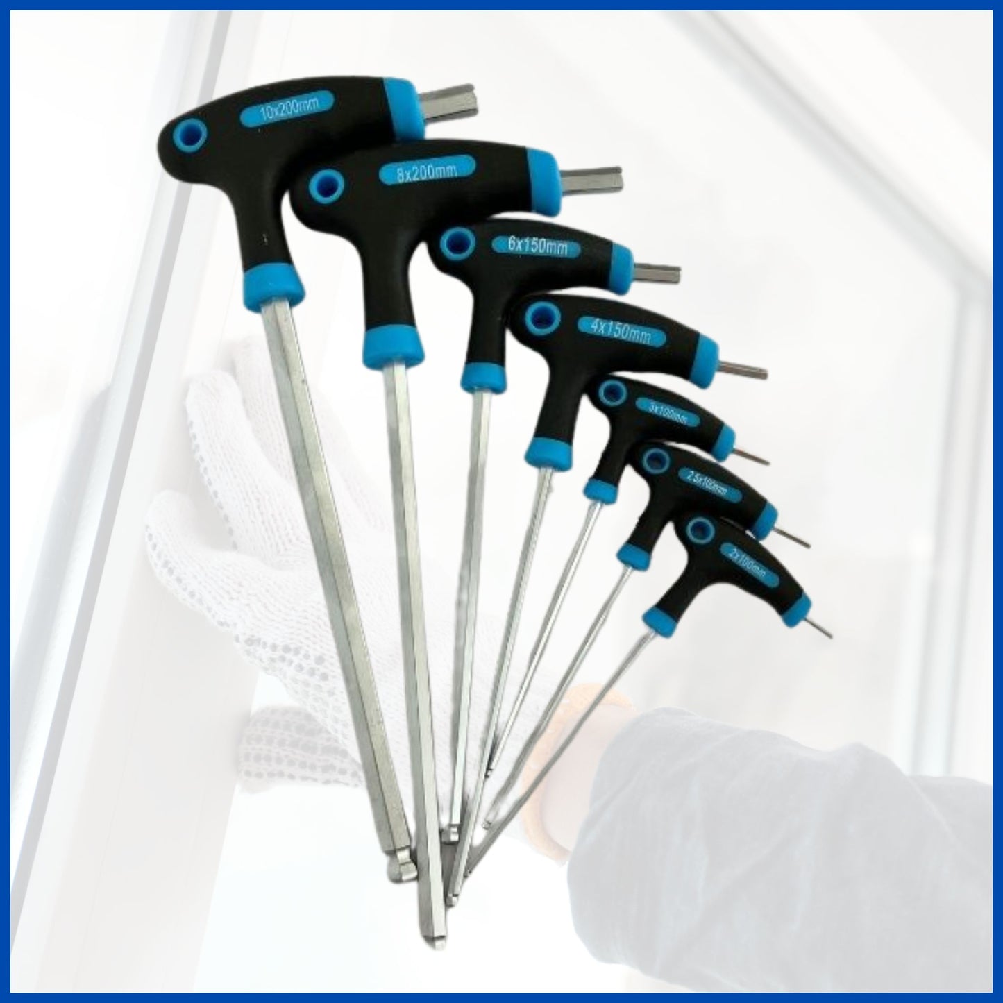 Juego de llaves allen con mango en "T"