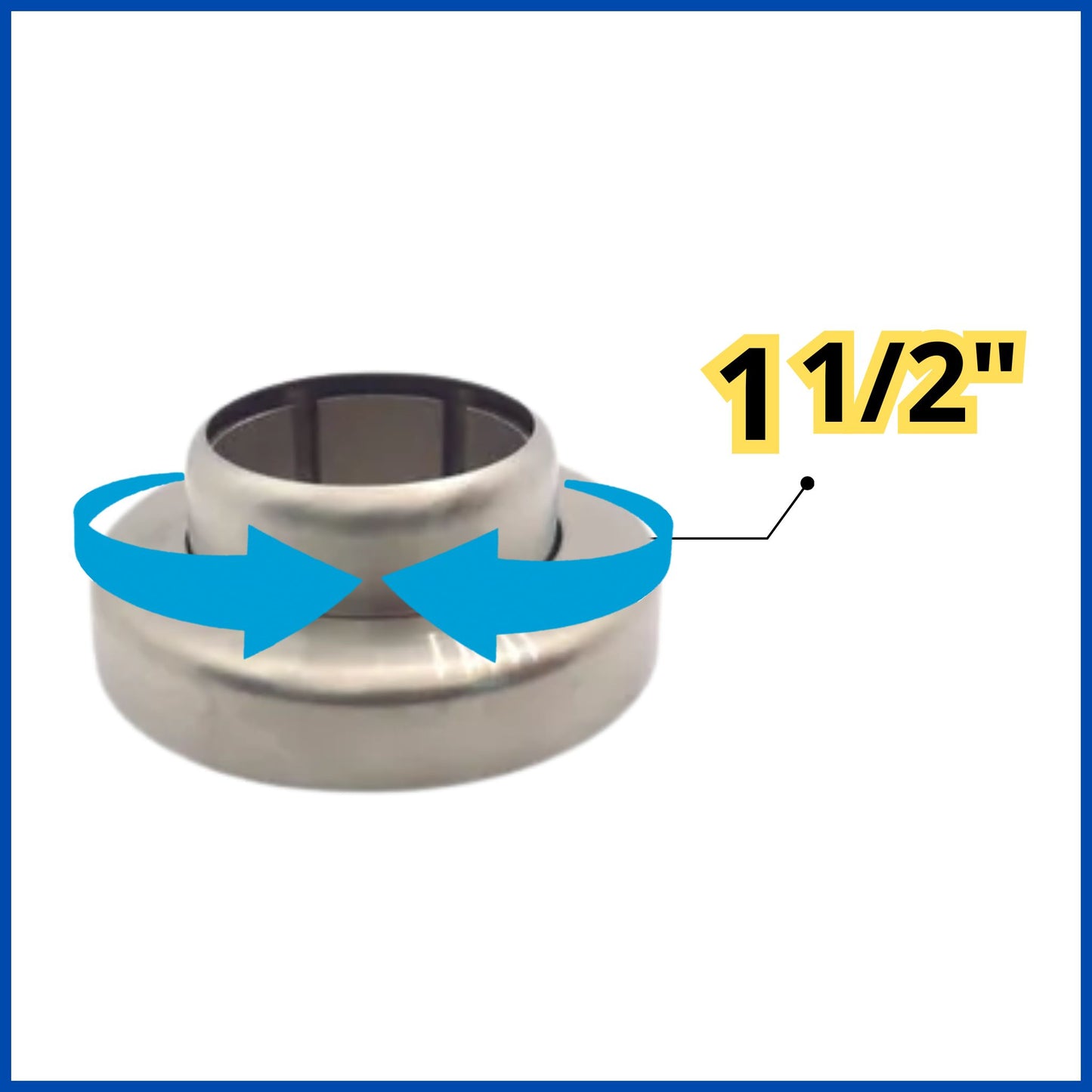 Brida con tapa de 1 1/2"