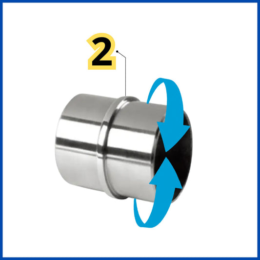 Conector 180° para tubo 2" cople