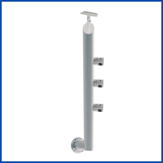 Poste 3 conectores base lateral intermedio