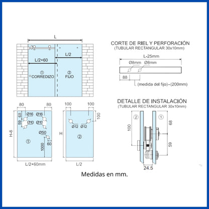 Cancel de baño Bacalar