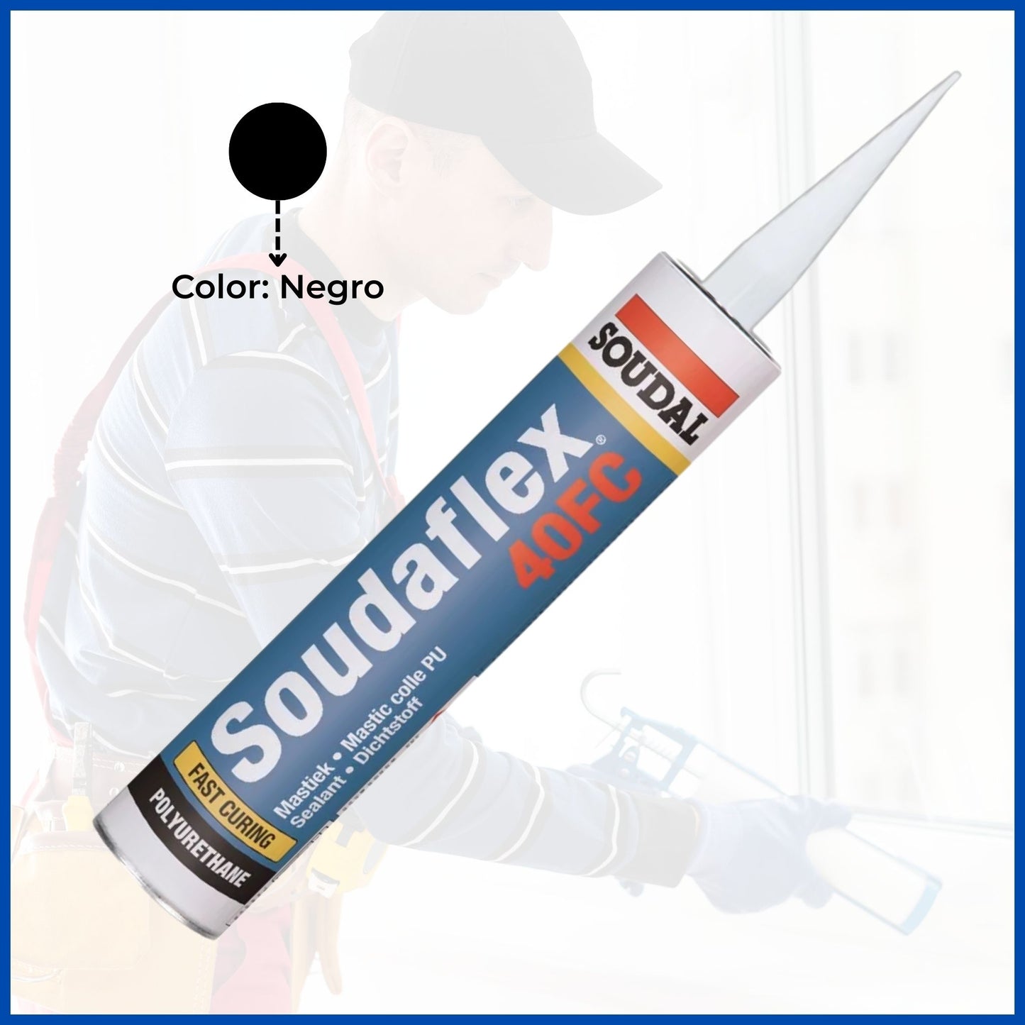 Poliuretano 100% Soudaflex 40fc Negro 300 Ml | Soudal
