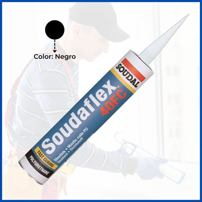 Poliuretano 100% Soudaflex 40fc Negro 300 Ml | Soudal