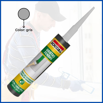Sellador Soudal grietas gris