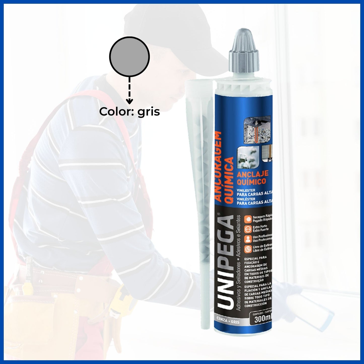 Anclaje quimico unipega